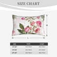 thumbnail image 6 of YFYANG Super Soft Rectangular Plush Cushion Cover (Without Pillow Insert), Vintage Pink Flowers Comfort and Non-Pilling Hidden Zip Bedroom Sofa Pillowcases, 20"x30", 6 of 9