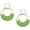 Green - Round, variant on Raffia Hoop Earrings for Women Fun Boho Summer Beach Earrings Lightweight Handmade Straw Wicker Rattan Dangle Earrings Statement Geometric Round Drop Earrings
