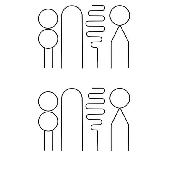 Garden Indoor Climbing Plant Metal Trellis, Plant Climbing Frame Potted Plant Trellis Support Garden Supplies iron Black