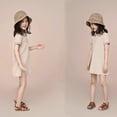 thumbnail image 5 of WOYY Girl Short Sleeve Polo Dress Summer Solid Plain Casual Dress, Sizes 1-13, 5 of 8