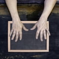 thumbnail image 4 of RENACLIPY 2Pcs Beige Wooden Paper Making Frame for Craft Projects Featuring Double Layer Mesh, 4 of 8