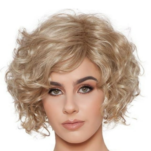DOPI Sexy Women Girl SHORT Gradient Wig Wavy Curly Synthetic Fashion Wig Hot
