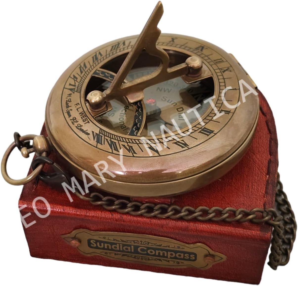 to My Son Compass Personalized Sundial Compass with Leather Case/Gift for SonUnique Gift for Men Beautiful Handmade Sundial Clock Sun Clock Steampunk Clock for Him Antique Decor, Directional Magnetic