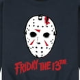 thumbnail image 3 of Friday the 13th - Ski Mask And Logo - Men's Crew Neck Fleece Pullover, 3 of 5