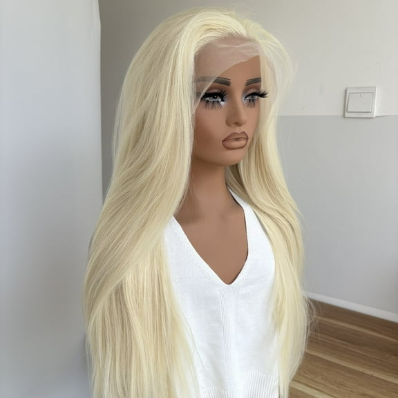 MISSWEN Long Natural Party Blonde 26 inch Lace Front Wig Female Full Head Heat Resistant Hair