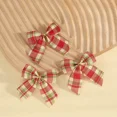 thumbnail image 3 of 24/5 piezas Lazos navideños Adornos navideños Lazos dorados y rojos Adornos para árbol de Navidad Decoraciones de Año Nuevo 2025 Mini lazos Papel de regalo, 3 of 5