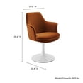thumbnail image 4 of Lippa Swivel Dining Armchair in White Rust, 4 of 10