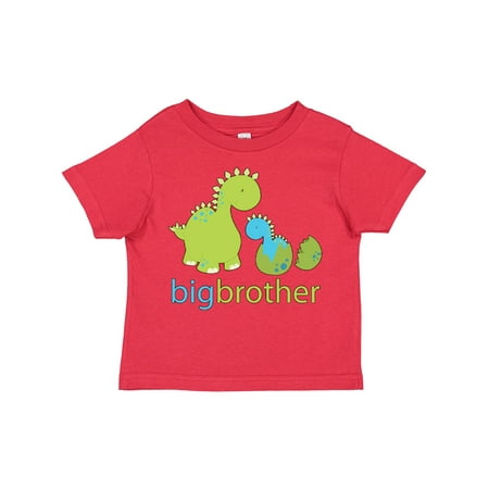 

Inktastic Happy Dinosaur New Big Brother Gift Toddler Boy Girl T-Shirt