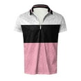 thumbnail image 3 of toraway Automne Costumes pour Hommes Coupe Ajustée 2 Pcs Chemise Décontractée à Contraste de Couleurs Mode à Fermeture Éclair Col à Revers Manches Courtes Deux Pièces TG, 3 of 4