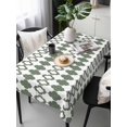 thumbnail image 2 of Vintage Bohemia Rectangle Tablecloth, Minimalist Abstract Geometric Art Green Waterproof & StainResistant Tablecloth, Washable Oil-proof Table Cover for Dining/Party/Wedding/Camping/Buffet 54x108 In, 2 of 9