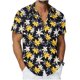 thumbnail image 4 of Ceisia Men's Tropical Floral Print Short Sleeve Button Down Hawaiian Shirt for Beach Vacation Yellow M Gifts, 4 of 7