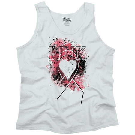 Breast Cancer Awareness Tank Top Love Pink Ribbon Fight Support Cool Design Tee by Pray For A