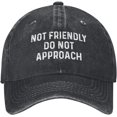 thumbnail image 1 of Not Friendly Do Not Approach Hat for Men Dad Hat Trendy Hats, 1 of 7