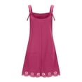 thumbnail image 4 of biudgviw Shorts Overalls for Women Adjustable Cami Square Neck Jumpsuits Boho Hollow out Hem Summer Rompers One Piece Bib Shortalls, 4 of 5