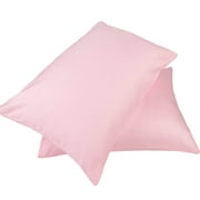 FLXXIE Cotton Toddler Pillowcases with Envelope Closure Ultra Soft Kids Pillow Covers Set of 2 (13"x 18", Pink)