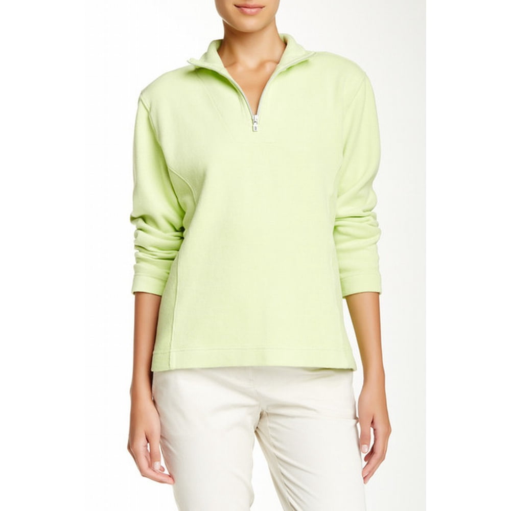 Tommy Bahama Tommy Bahama NEW Light Green Womens Large L MockNeck 1/