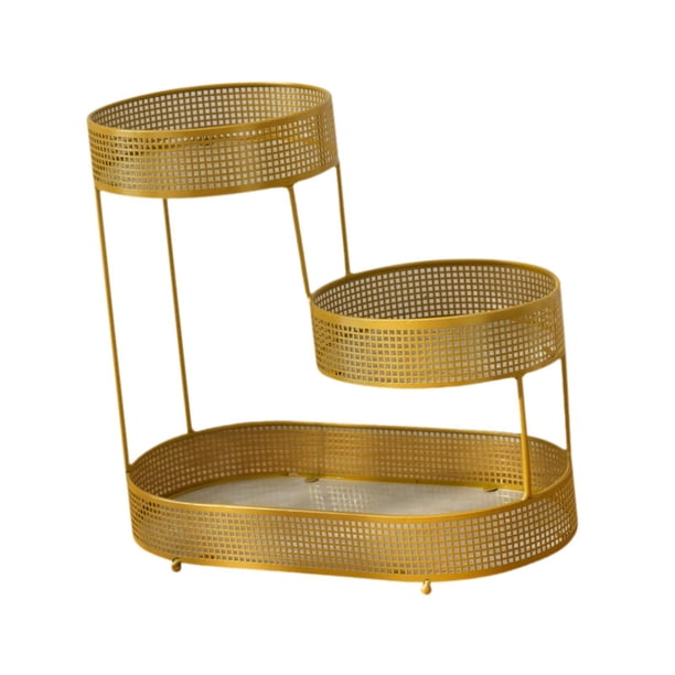 Cesta de alambre de 3 capas, cesta , rejilla para verduras, bandeja para frutas, cuenco para verduras, soporte para frutas para bocadillos y M