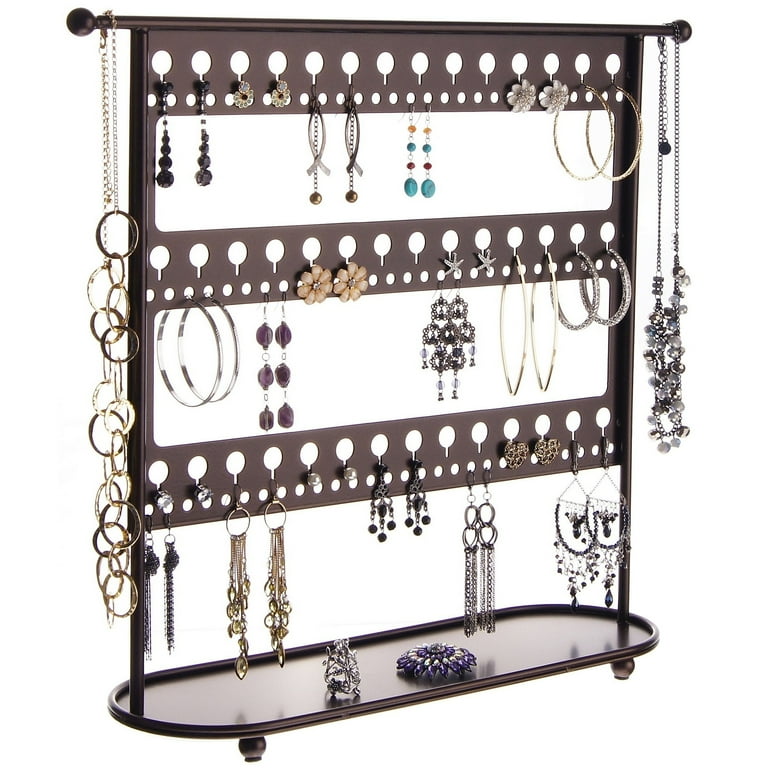 Large Long Hoop Dangle Earring Holder Organizer Jewelry Display Stand, Laela