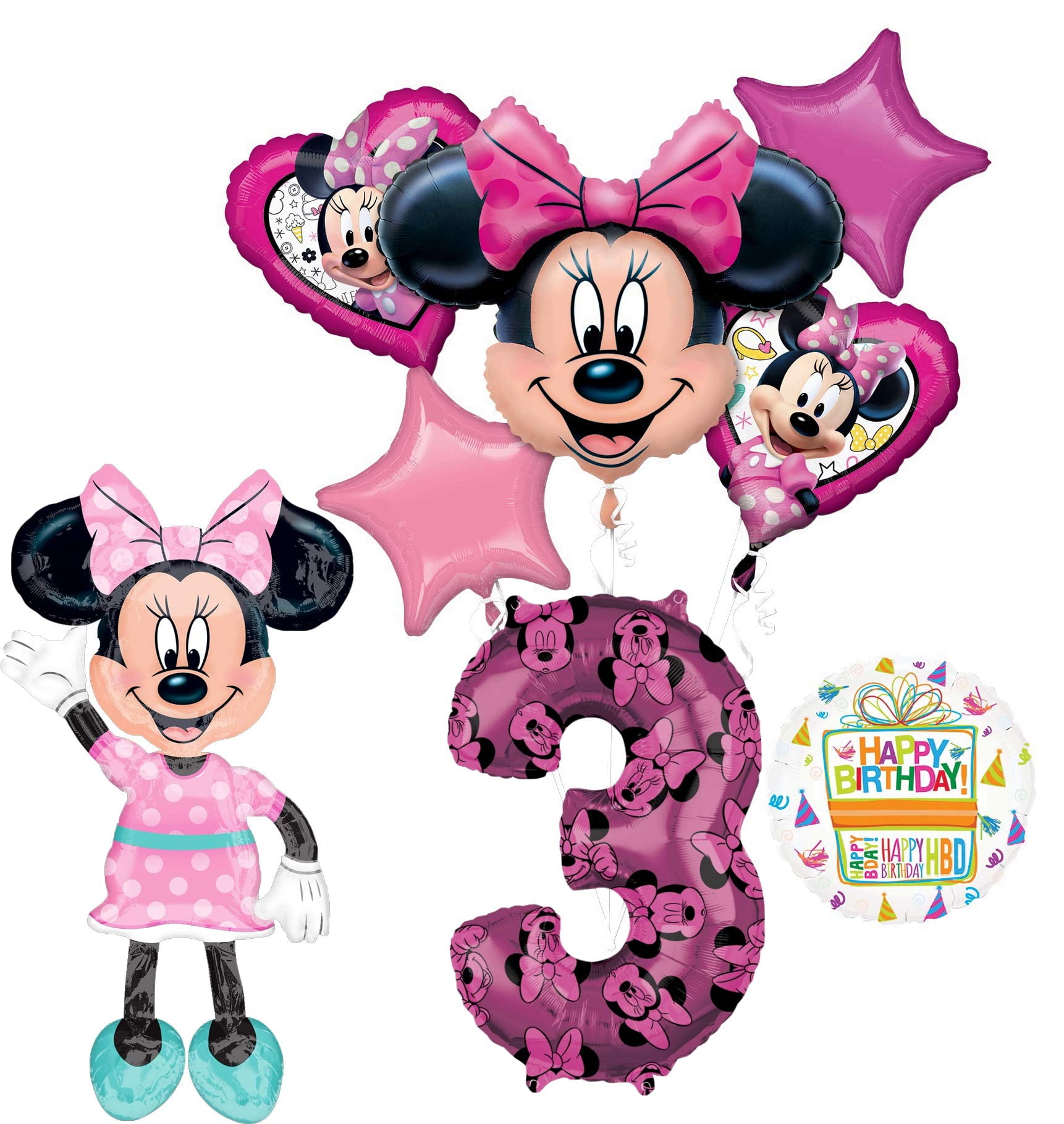 Minnie Mouse Party Supplies 3rd Birthday Happy Helper