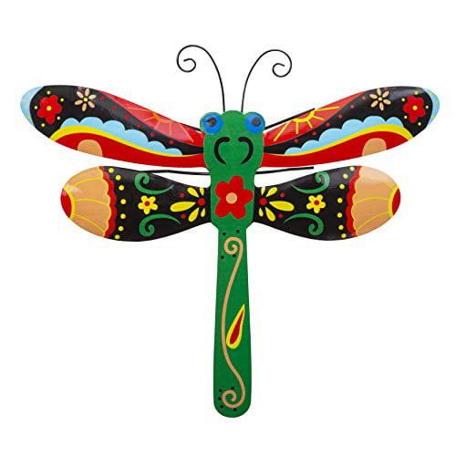 Whimsical Dragonfly Metal Wall Art Talavera Style Home Decor Stylish Decorations For Living Room Kitchen Outdoors Office Bedroom Garden Bathroom 13x12 Inches Com - Talavera Home Decor