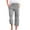 Gray, variant on Workout Pants for Women,Solid Color Court Style Casual Sporty 3/4 Length Trousers for Summer Daily Active Wear,S