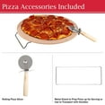 thumbnail image 2 of Classic Cuisine 15-Inch Pizza Stone with Pizza Cutter and Serving Rack, 2 of 6