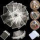 thumbnail image 5 of 25/50 unidades de bolsitas blancas de organza para regalos de fiesta, bodas y Navidad, con cordón ajustable., 5 of 5