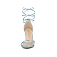 thumbnail image 6 of BLISSFUL STEP Lace Up Open Toe Stiletto Heeled Sandals for Women Sky Blue 8.5, 6 of 8