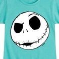 thumbnail image 3 of The Nightmare Before Christmas - Jack Face - Toddler And Youth Girls Short Sleeve Graphic T-Shirt, 3 of 5