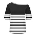 thumbnail image 6 of Women's Casual Top, Loose Fit Off Shoulder Short Sleeve Blouse for Loungewear and Daily Wear, 6 of 6