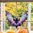 thumbnail image 6 of CHENjy Festival Bat Suncatcher, Acrylic Hanging Decoration with Creepy Colorful Design, Halloween Wall Art for Home Arrangement and Party Prop, 6 of 6