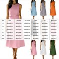 thumbnail image 4 of RFQWOVSR Women's Solid Color Elegant Round Neck Sleeveless Crop Top Midi Skirt 2 Piece Set Business Casual Summer Dress Outfit XXXL, 4 of 6