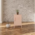thumbnail image 4 of RealRooms Shadwick 1 Door Metal Locker Style Livingroom End Table, Pink, 4 of 10
