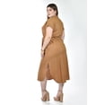 thumbnail image 3 of Vestido camisero de lino Roman Fashion /Tallas Extras 2107 (Cafe) cafe 36, 3 of 6