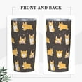 thumbnail image 2 of 20oz Tumbler With Lid And Straw, Corgi Cute Dog Vacuum Insulated Iced Coffee Mug Reusable Travel Cup Stainless Steel Water Bottle, 2 of 6