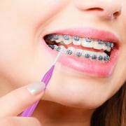 KONTONTY 50pcs Interdental Brushes Portable Mini Braces Brush Cleaner Flossers Toothpicks Spiral Dental Brush Head Teeth Cleaning Tools for Unisex