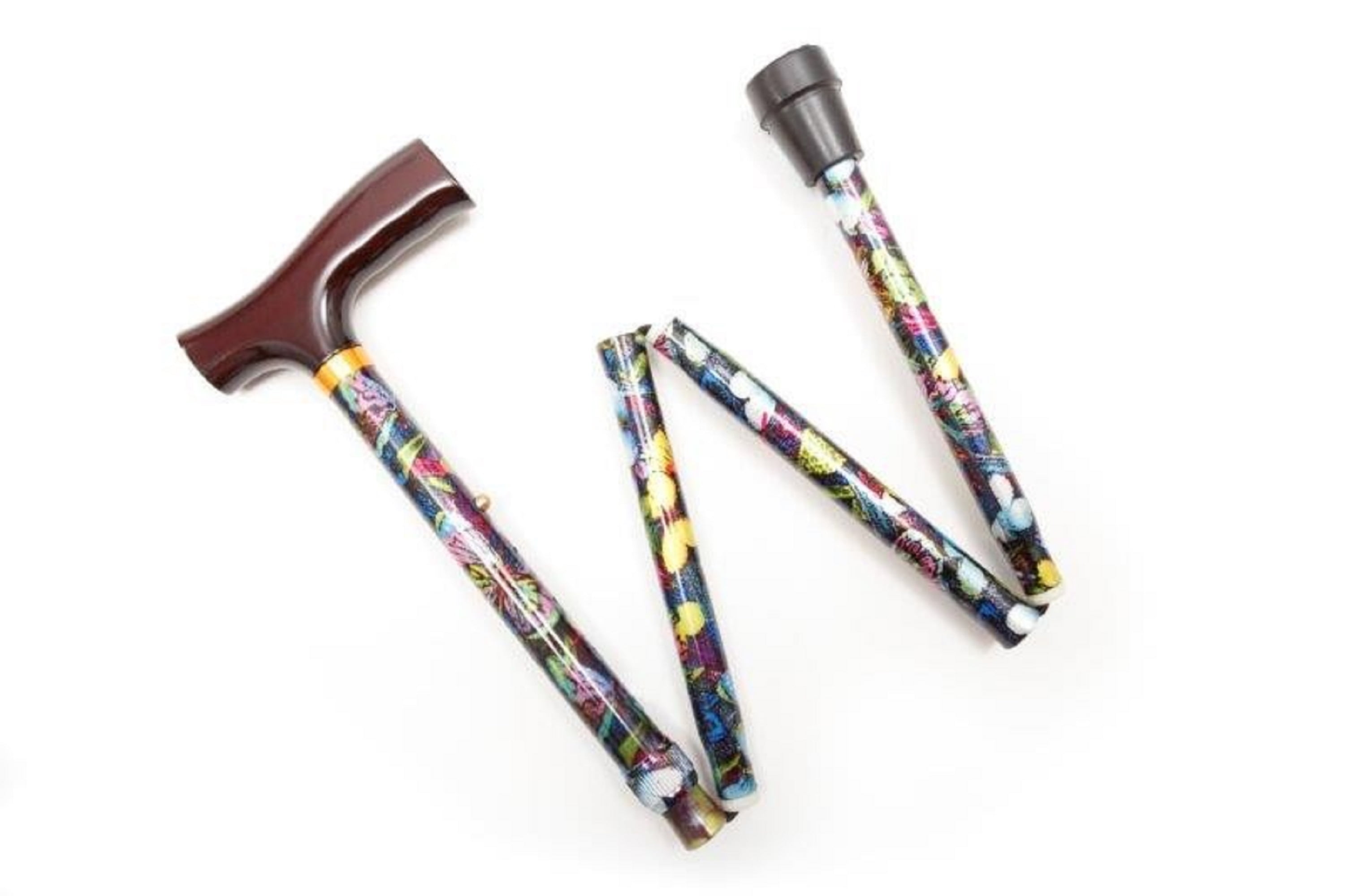 Harvy Canes Fashionable Folding Imprints Walking Cane 33"37