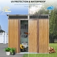 thumbnail image 7 of CarButler 6x5ft Metal Outdoor Storage Shed with Transparent Plateand and Lockable Sliding Doors for Garden Backyard Patio Coffee, 7 of 7