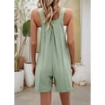 thumbnail image 2 of Osfvolr Solid Color Short Overalls Light Green L, 2 of 5