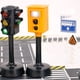 thumbnail image 3 of ColoMX 2 piezas mini letreros de tráfico Bloque de luz de carretera con señales de tráfico LED de sonido Lámpara de juguete, 3 of 8