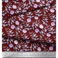 thumbnail image 3 of Soimoi Red Cotton Duck Fabric Leaf Floral Decor Fabric Printed Yard 56 Inch Wide, 3 of 3