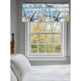thumbnail image 3 of Blue Starfish Coastal Curtain Valances for Windows, Nautical Shell Summer Beach Vintage Kitchen Valance Window Treatment, Light Filtering Block Curtains for Bathroom/Bedroom/Living Room 60'' x 18'', 3 of 9