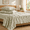 Olive Green-Full, variant on Olive Green King Size 4-Piece Botanical Leaf Print Sheet Set
