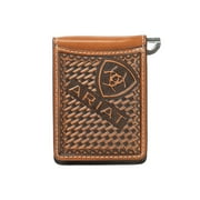 Ariat Men's Sunburst Brown Leather Money Clip Wallet A3557102