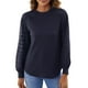 thumbnail image 1 of Camisa de manga larga para mujer Sudaderas con camiseta de empalme de encaje ahuecadas Irfora Sudadera mujer, 1 of 7