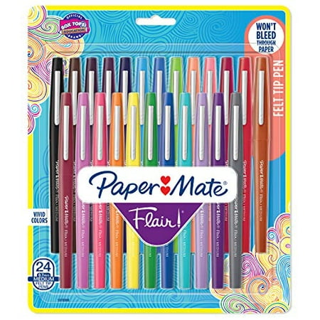 Paper Mate Flair Felt Tip Pens, Medium Point, Limited Edition Candy Pop Pack, Pack of 32 (1979425)