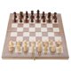 thumbnail image 1 of 3 in 1 Wooden Foldable Chess, Checkers and Backgammon Set, Portable Travel Table Game, 1 of 1