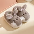 thumbnail image 1 of Pantuflas de conejo de algodón Liwang para niños Talla 180 gris, 1 of 5