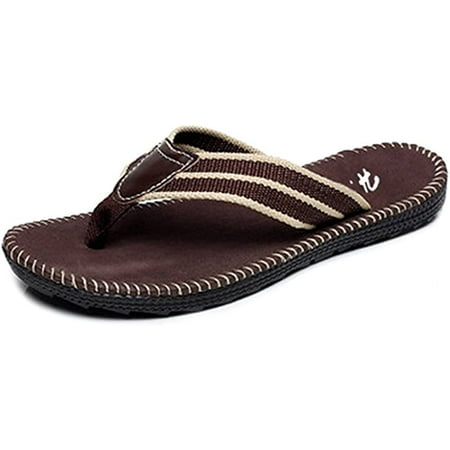 

PIKADINGNIS Men Soft Footbed Sandal Flip-Flop Shoes Slippers