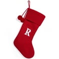 thumbnail image 1 of Bas Tricotés de Noël avec Chaussettes Alphabet Personnalisées Décorations Initiale Lettre Rouge R, 1 of 9